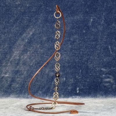 Pulsera hecha a mano con eslabones infinitos y watermelon