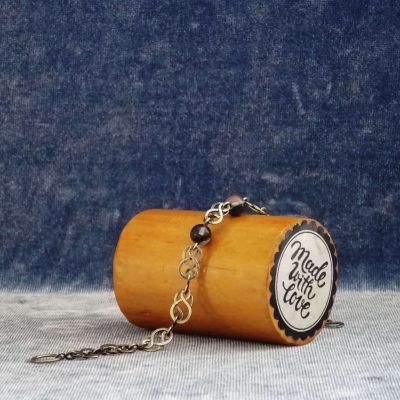 Pulsera hecha a mano con eslabones infinitos y watermelon