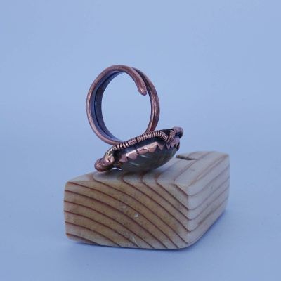 Anillo de cobre con cuarzo 2 Anillo de cobre con cuarzo