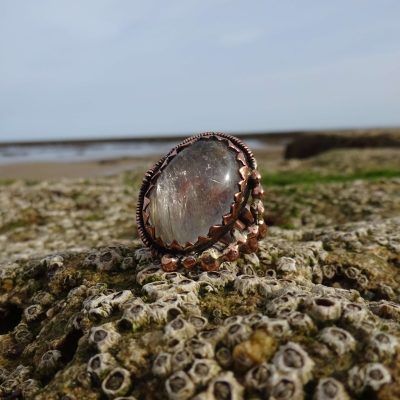 Anillo de cobre con cuarzo 5 Anillo de cobre con cuarzo