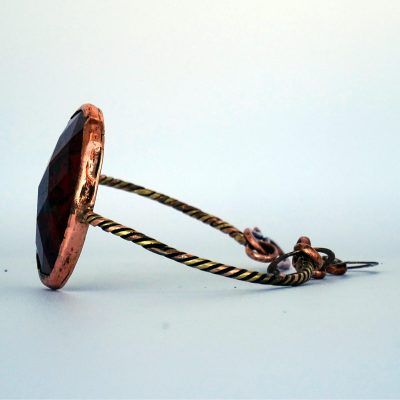 Brazalete de cobre con jaspe sardo