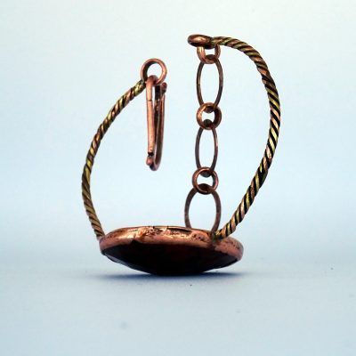 Brazalete de cobre con jaspe sardo