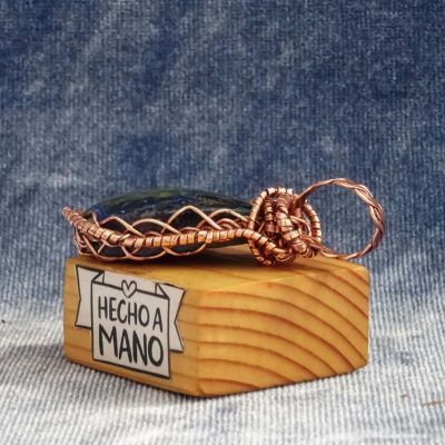 Colgante con azurita y cobre