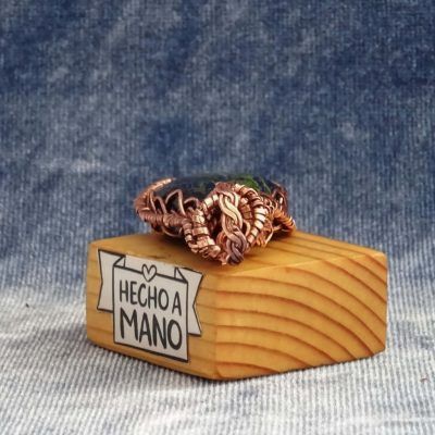 Colgante con azurita y cobre