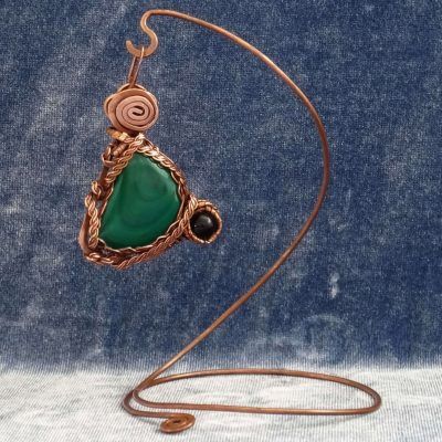 Colgante de cobre con malaquita