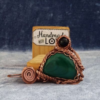 Colgante de cobre con malaquita