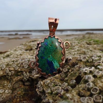 Colgante de cobre con azurita