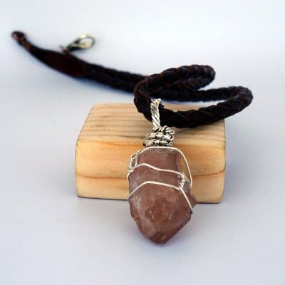 Colgante de plata con cuarzo jacinto