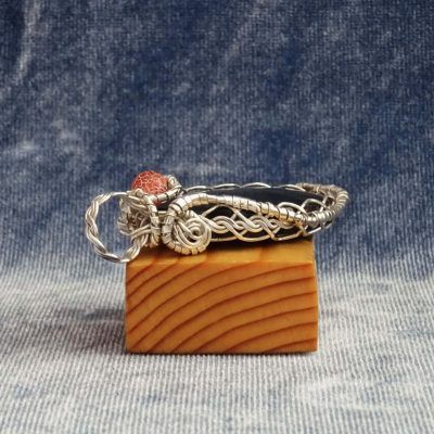 Colgante con obsidiana y plata