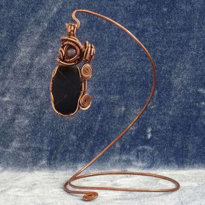 Colgante de cobre con septaria