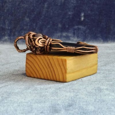 Colgante de cobre con septaria