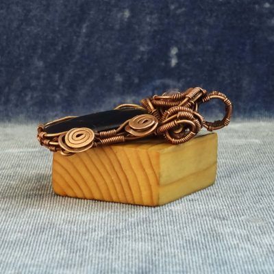 Colgante de cobre con septaria